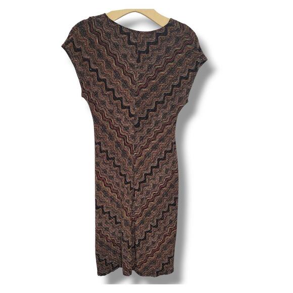 Robbie Bee Women’s Petite Vintage Metallic Textured Bodycon Dress - 4P - Picture 3 of 9
